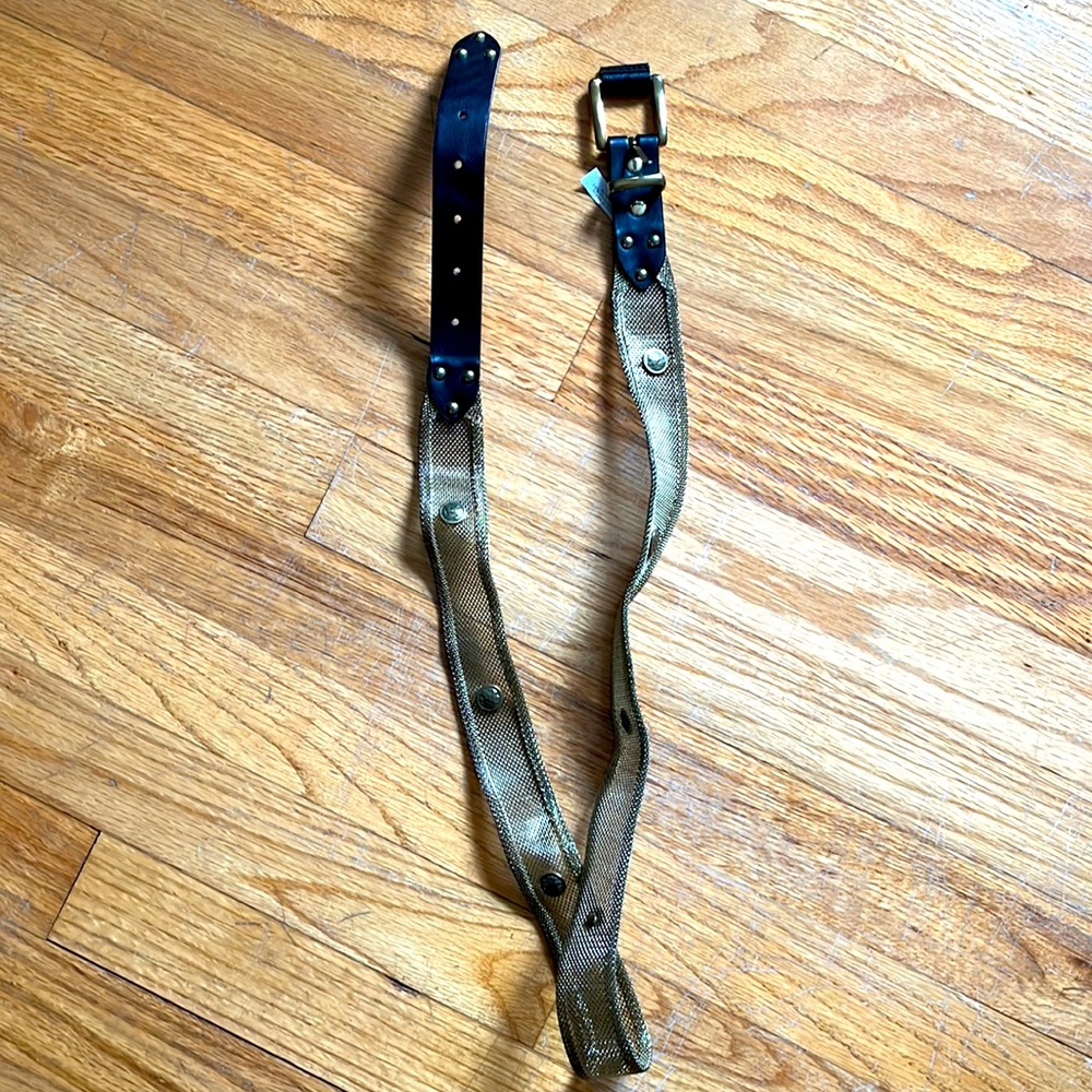 Size M/L gold metal belt 42 inches total length
